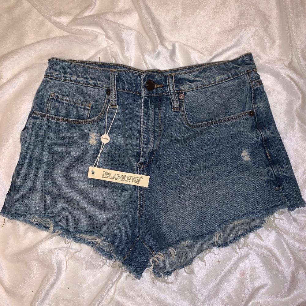 High rise jean shorts